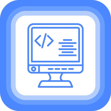Ana hatlar biçiminde kodlama programlama geliştirme simgesi
