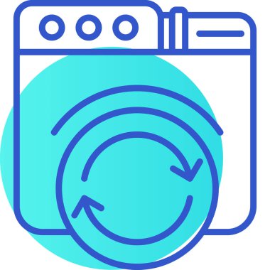 Çamaşır. Web simgesi basit illüstrasyon