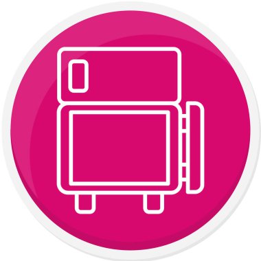 Modern b 'nin vektör illüstrasyonu TV' nin ikonundan yoksun