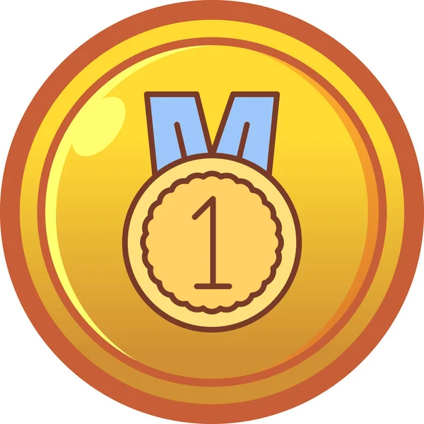 Madalya ödülü ikonu, çizgi film tarzı