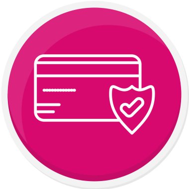 Kredi Kartı. Web simgesi basit illüstrasyon