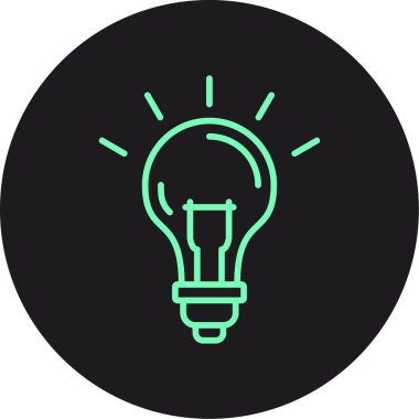 Projeniz için vektör ampul simgesi