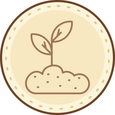 Bir ağaç simgesinin vektör illüstrasyonu