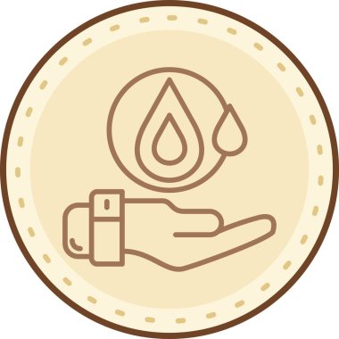 su damlası simgesi, vektör illüstrasyonu