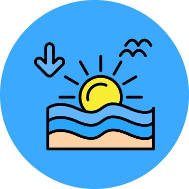 yüzme havuzu ikonu vektör illüstrasyonu