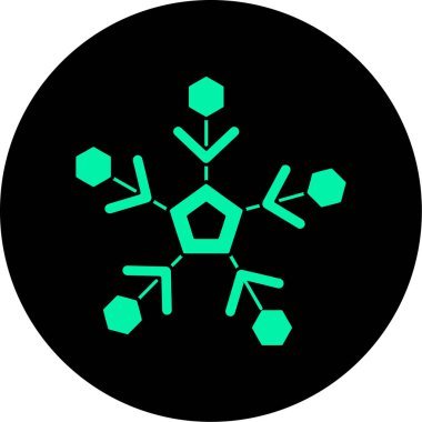 Kar tanesi. Web simgesi basit illüstrasyon