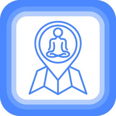 Lotus pozisyonundaki bir adamın vektör çizimi