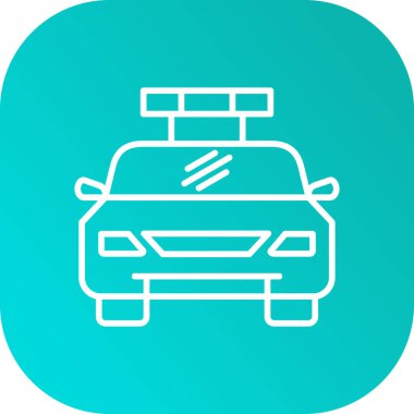 Benzersiz araba çizgisi vektör simgesi