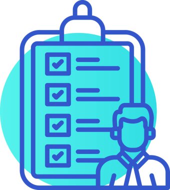 Kontrol listesi. Web simgesi basit illüstrasyon