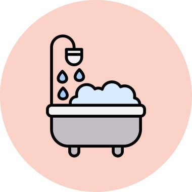 Küvet. Web simgesi basit tasarım