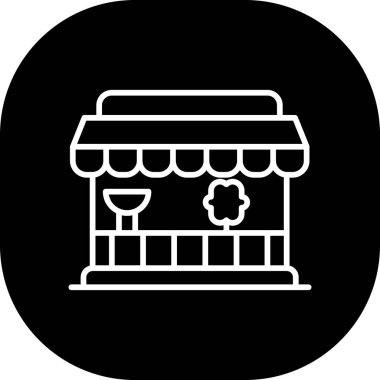 dükkan simgesi, vektör illüstrasyonu