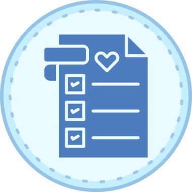 Kontrol listesi. Web simgesi basit illüstrasyon