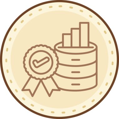 Rozet simge vektör çizim