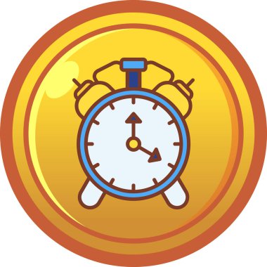 çalar saat simgesi, basit vektör çizim