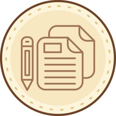 Belge simgesinin vektör illüstrasyonu