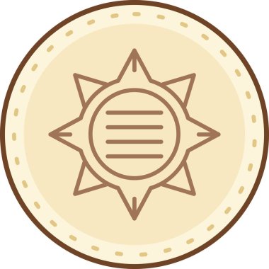 Moda tarzında izole edilmiş güneş simgesi