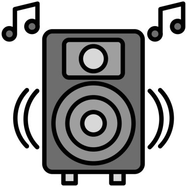 Ses hoparlörü simgesi. Şeffaf arkaplanda izole edilmiş web tasarımı için ses hoparlörü ikonu