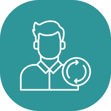 eşsiz kullanıcı profili vektör çizgisi simgesi