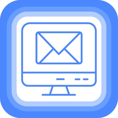 E-posta. Web simgesi basit illüstrasyon