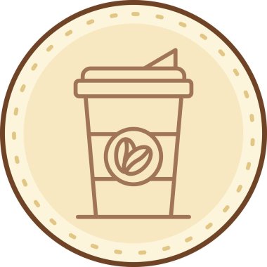 kahve kupası simgesi, vektör illüstrasyon tasarımı