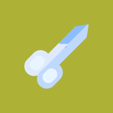 Ölçme şeridinin simgesi. düz tasarım biçimi.