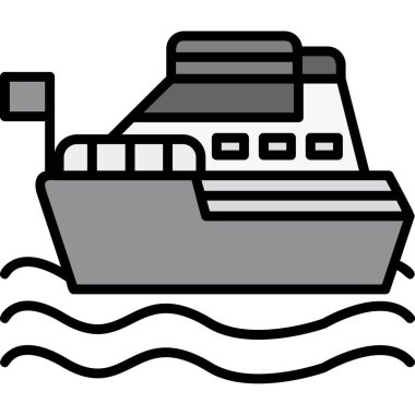 Tekne. Web simgesi basit illüstrasyon