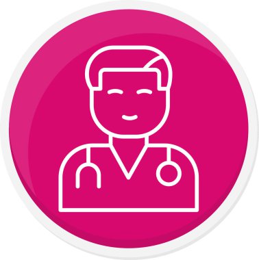 Bir doktor simgesinin vektör çizimi