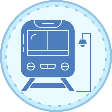 tren. Web simgesi basit illüstrasyon