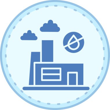 Fabrika. Web simgesi basit illüstrasyon