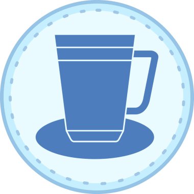 Bardak. Web simgesi basit illüstrasyon