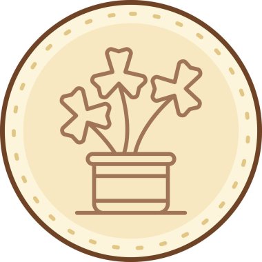 Çiçek. Web simgesi basit illüstrasyon