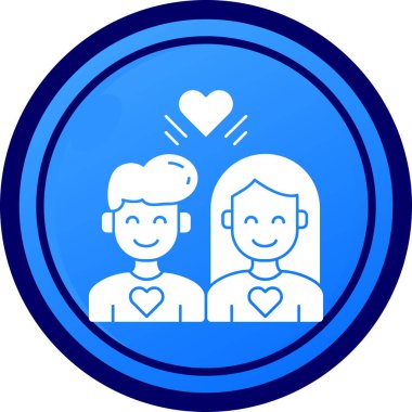 Kalp ikonu vektör illüstrasyonu