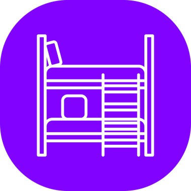 yatak modern simge vektör illüstrasyonu