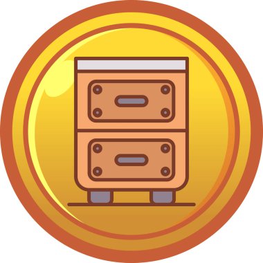 Para kasası ikonu. Web tasarımı için para güvenli vektör simgelerinin düz çizimi