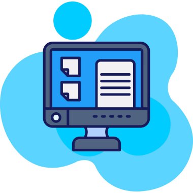 bilgisayar ekranı simgesi, basit vektör illüstrasyonu