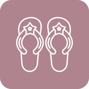 flip flop simge vektör çizim