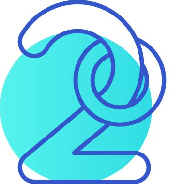 iki ton simgesi, basit vektör çizimi