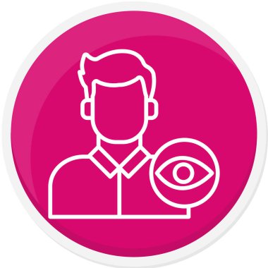 Göz simgesi olan adam, vektör illüstrasyon tasarımı