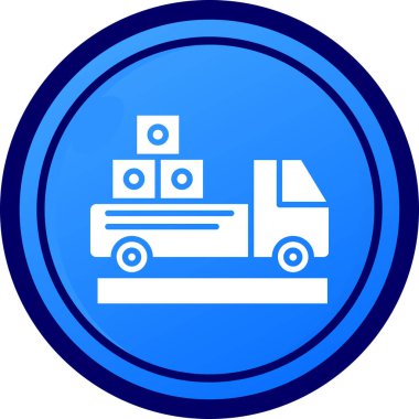 Depo teslimat ikonu. vektör illüstrasyonu