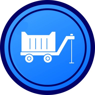 Tabelalı bir araba. vektör simgesi