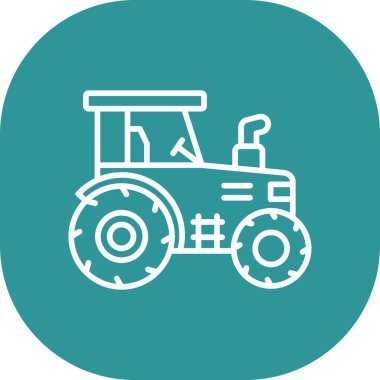 Traktör simgesinin vektör illüstrasyonu