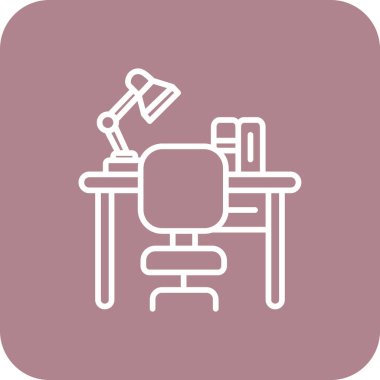 masa lambası simgesi, illüstrasyon vektörü