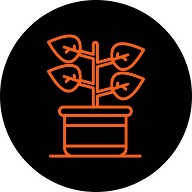 Bitki. Web simgesi basit illüstrasyon