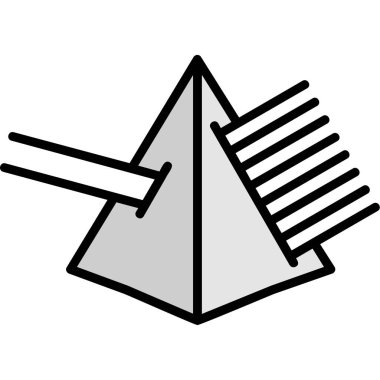 Bir çadır simgesinin vektör illüstrasyonu