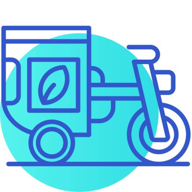 El arabası. Web simgesi basit illüstrasyon