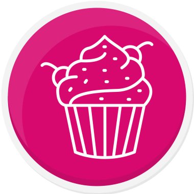 Kek. Web simgesi basit tasarım