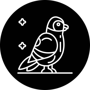 Kuş simgesinin vektör illüstrasyonu