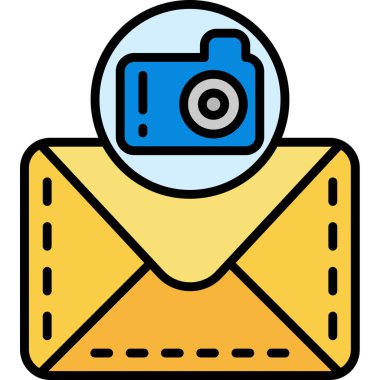 Posta posta simgesi doldurulmuş - taslak biçimi