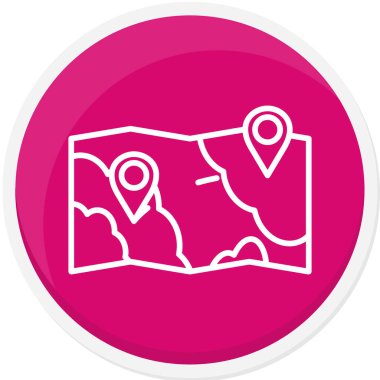 harita pin simgesi, vektör illüstrasyonu