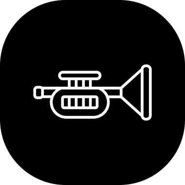 vektör müzik kornosu simgesi